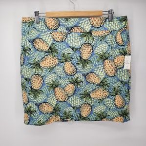 Talbots Petite Pineapple Women’s Pencil Mini Skirt Size 14P